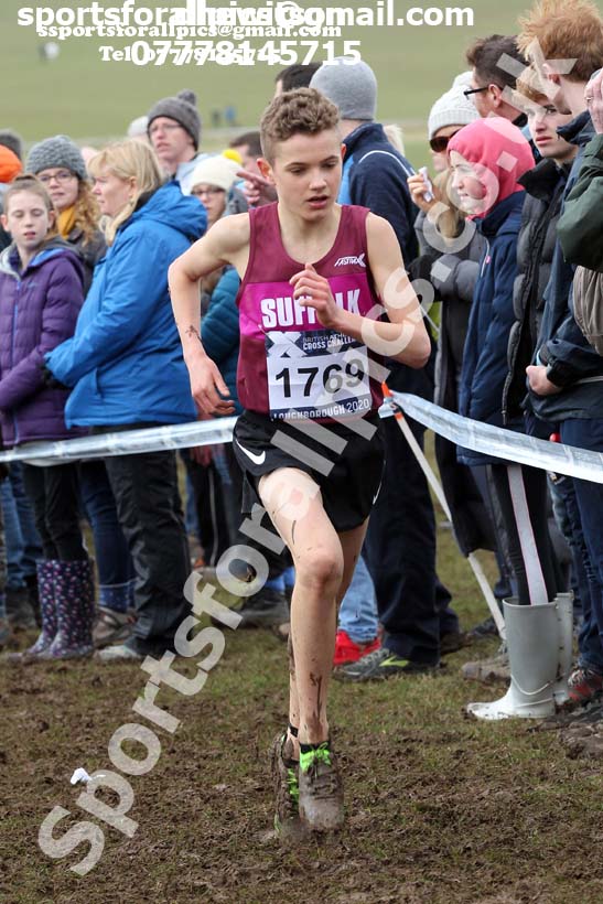 Boys under-15s, 2020 British Athletics Inter Counties Cross Country Champs., Prestwold Hall, Loughborough. Photo: David T. Hewitson/Sports for All Pics